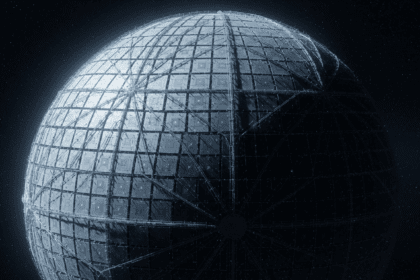 A futuristic and expansive visual depicting a Dyson Sphere in space, showcasing its intricate construction, radiant energy harnessing mechanisms, and the surrounding stars, reflecting the profound implications for energy and civilization growth. No texts on scene. photorealistic style, high resolution, 4k details, HDR, cinematic lighting, professional photography, studio lighting, vibrant colors.