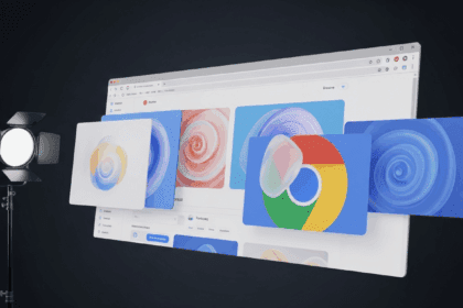 A dynamic and futuristic browser interface showcasing Google Chrome's innovative features, emphasizing rapid page loading with sleek animations and vibrant graphics. no texts on scene. Keywords: photorealistic style, high resolution, 4k details, HDR, cinematic lighting, professional photography, studio lighting, vibrant colors.